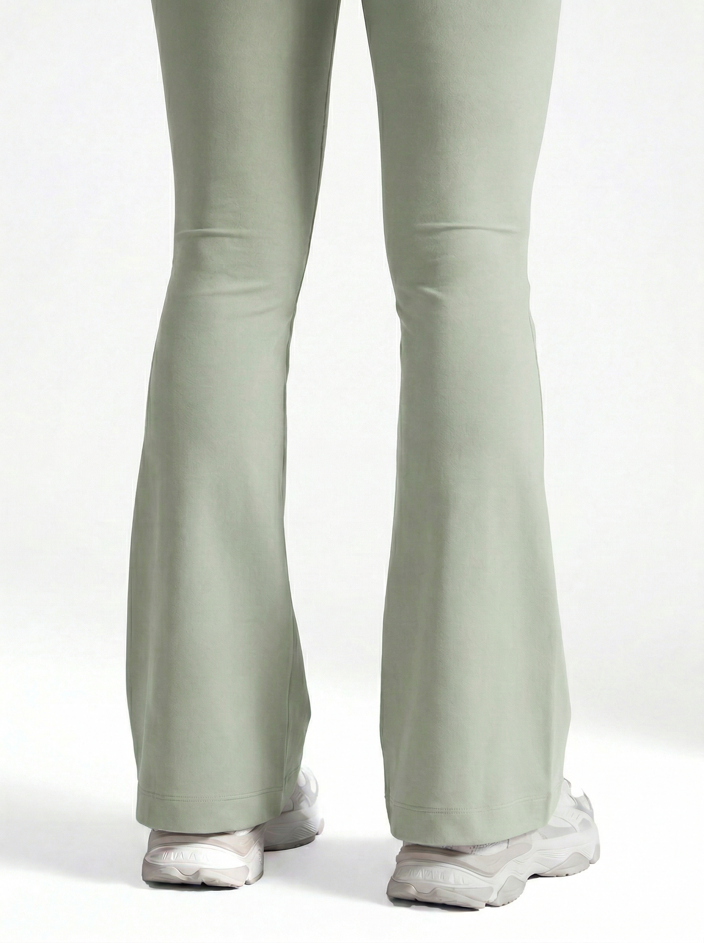 Lolacurve High-Rise Cheeky Avocado Green Flare Leggings