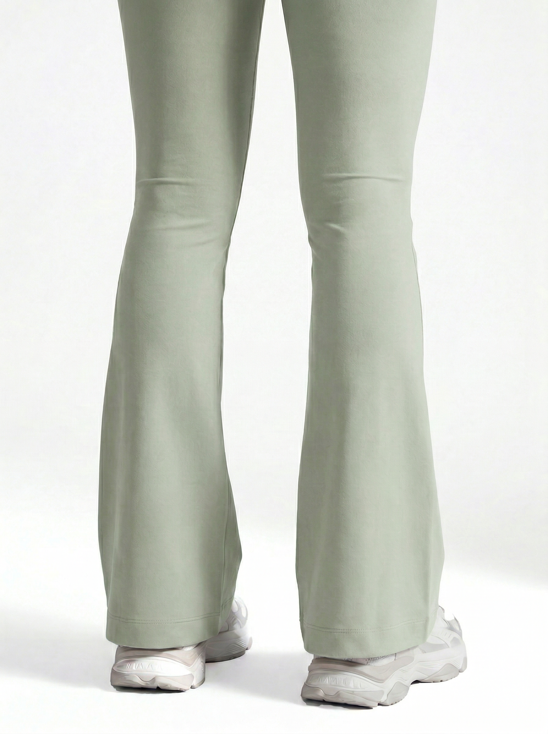 Lolacurve High-Rise Cheeky Avocado Green Flare Leggings