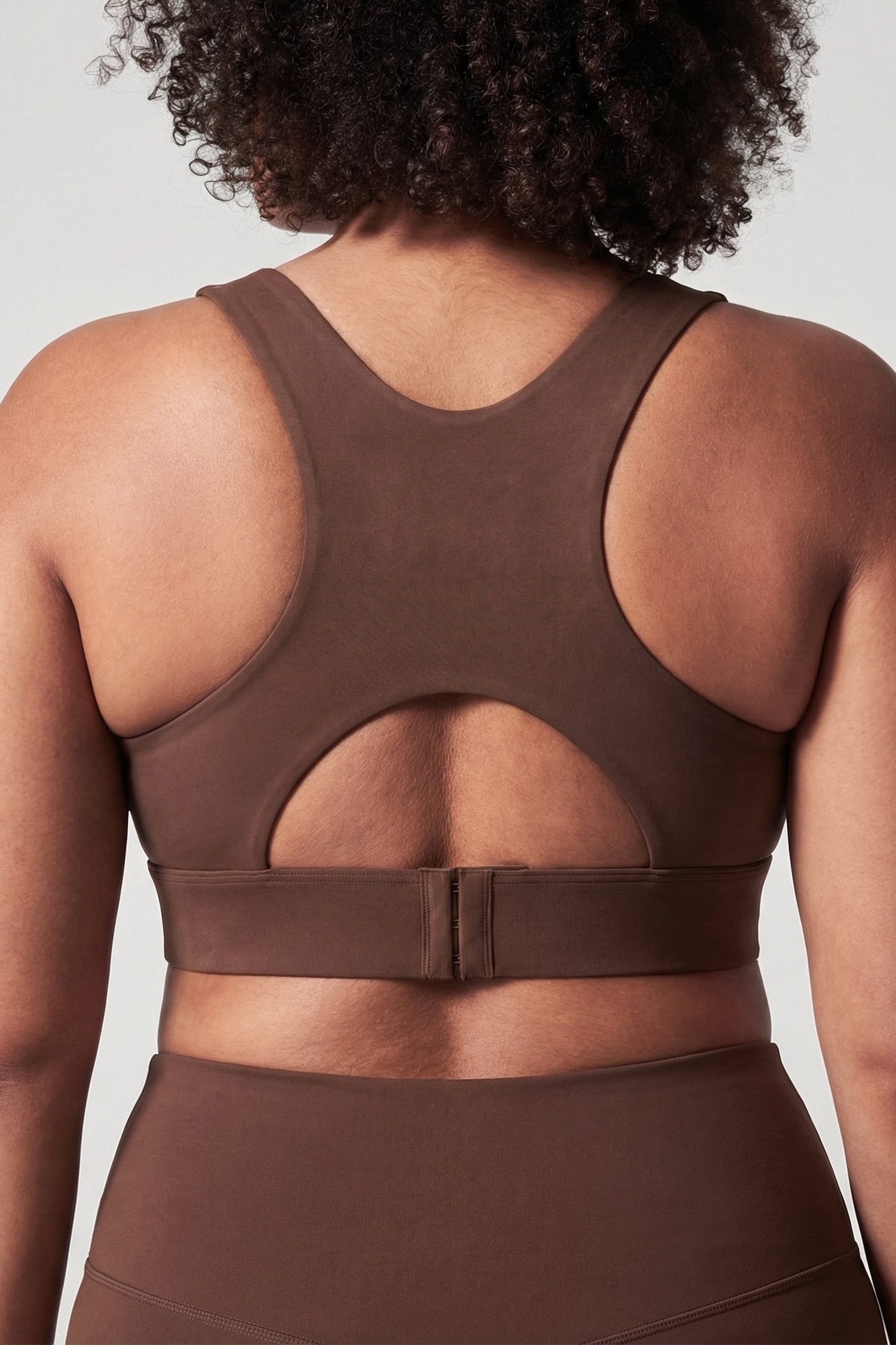 Lolacurve Adjustable Racerback Support Sports Brown Plus Size Bra
