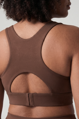 Lolacurve Adjustable Racerback Support Sports Brown Plus Size Bra