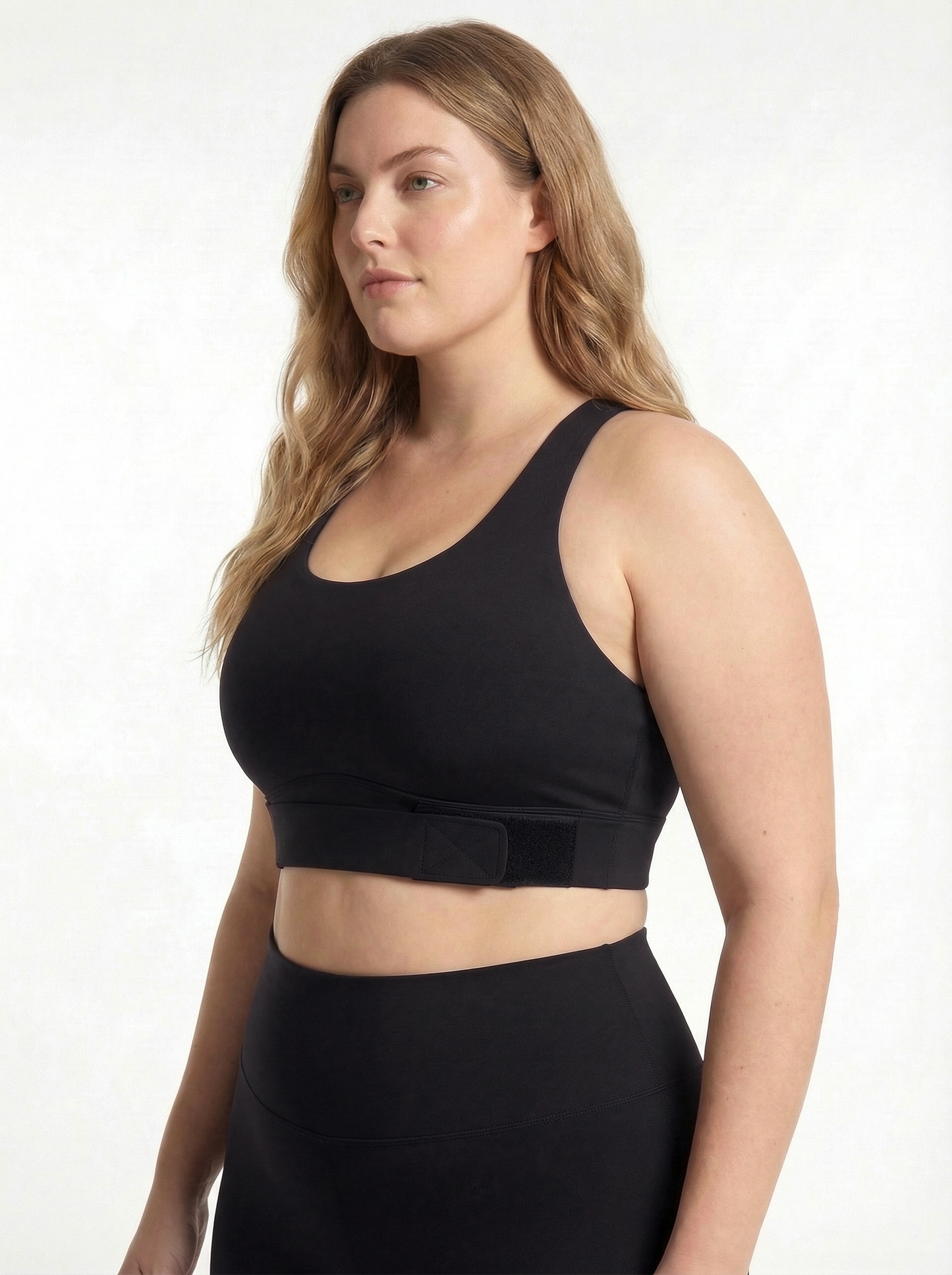 Lolacurve Adjustable Racerback Support Sports Black Plus Size Bra