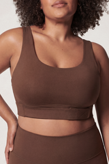 Lolacurve Adjustable Racerback Support Sports Heather Gray Plus Size Bra