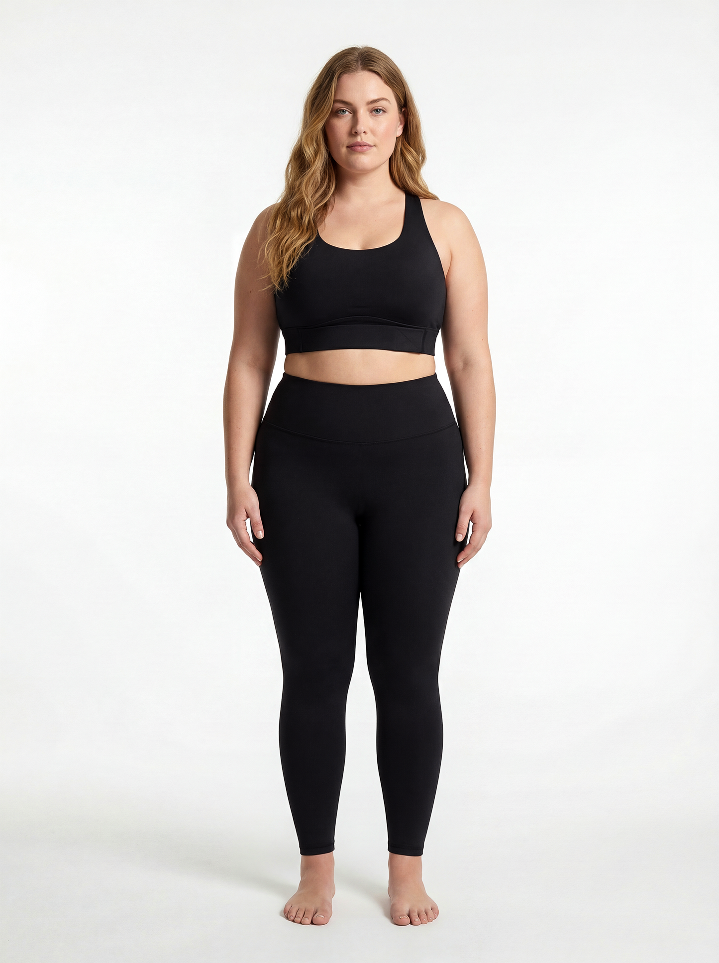 Lolacurve Adjustable Racerback Support Sports Black Plus Size Bra