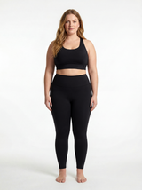 Lolacurve Adjustable Racerback Support Sports Black Plus Size Bra
