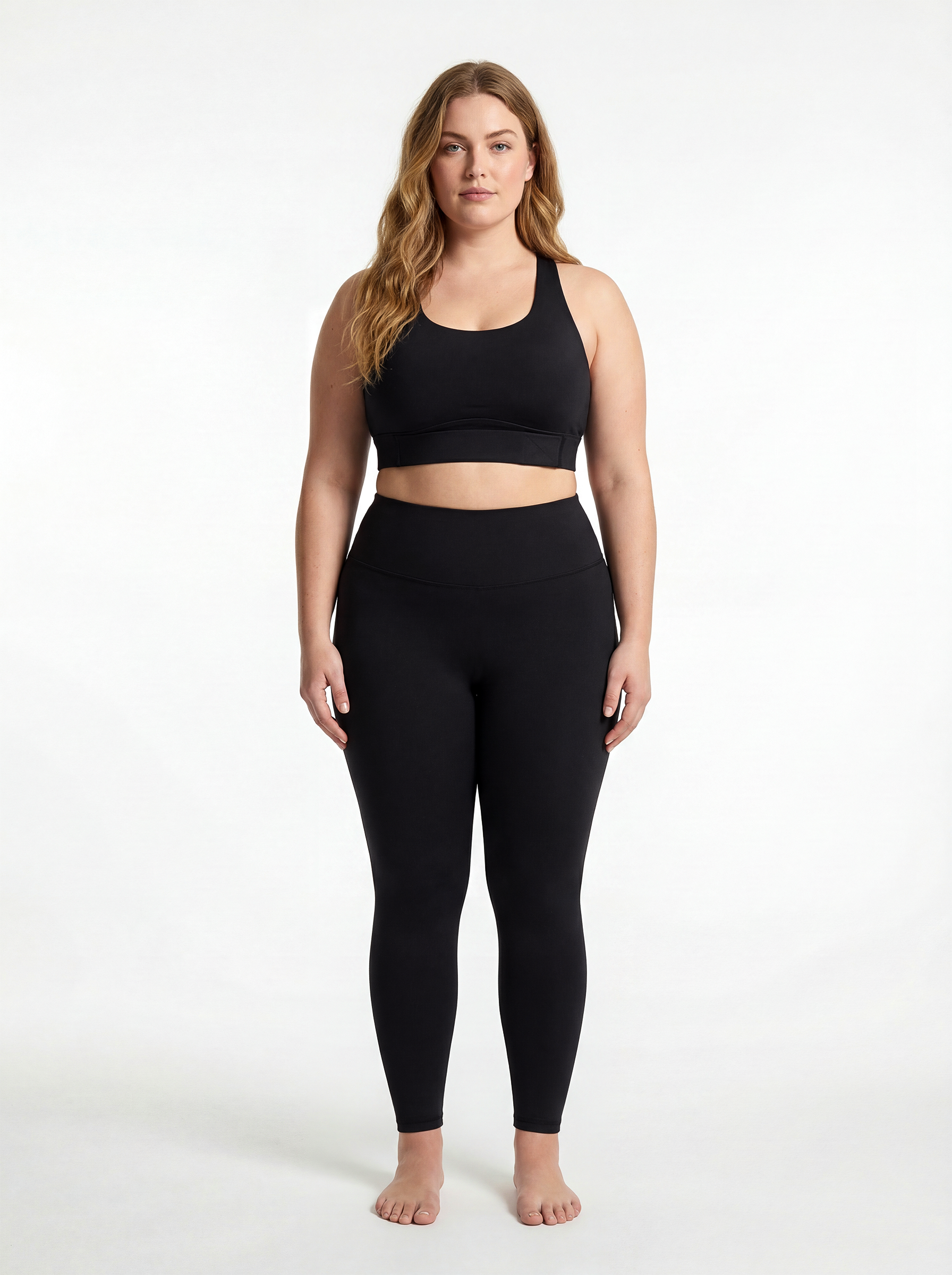 Lolacurve Adjustable Racerback Support Sports Black Plus Size Bra