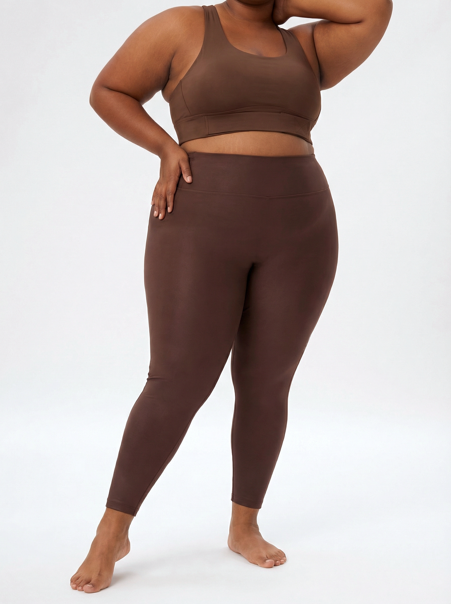 Lolacurve High-Rise Cheeky  Plus Size Black Leggings