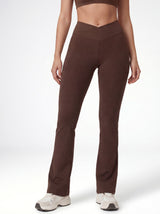Lolacurve High-Rise Cheeky Brown Flare Leggings