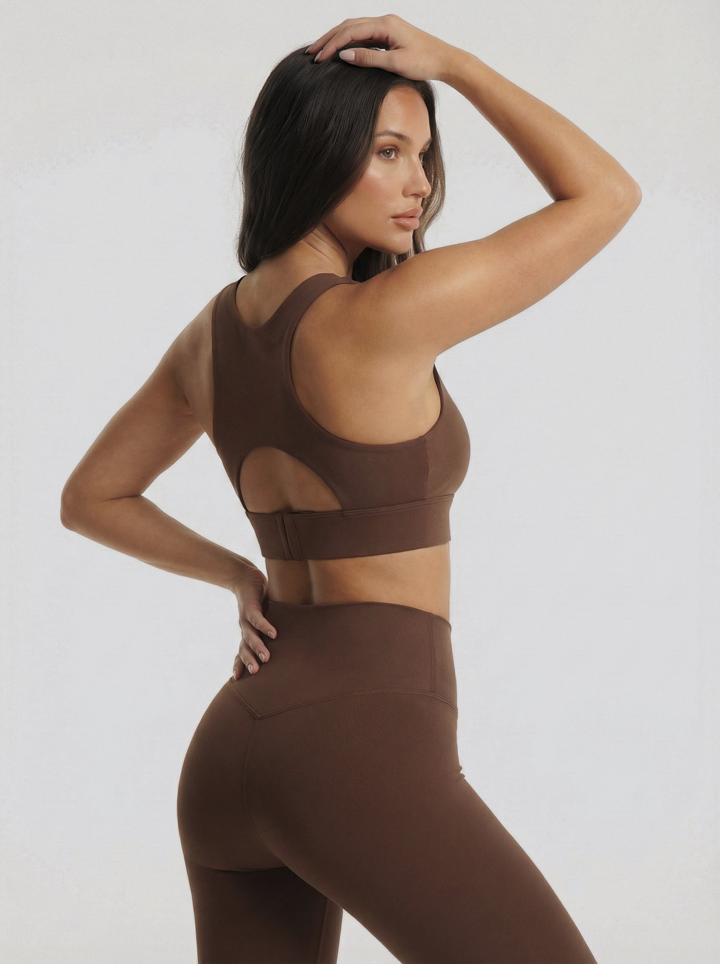 Lolacurve Adjustable Racerback Support Sports Brown Bra