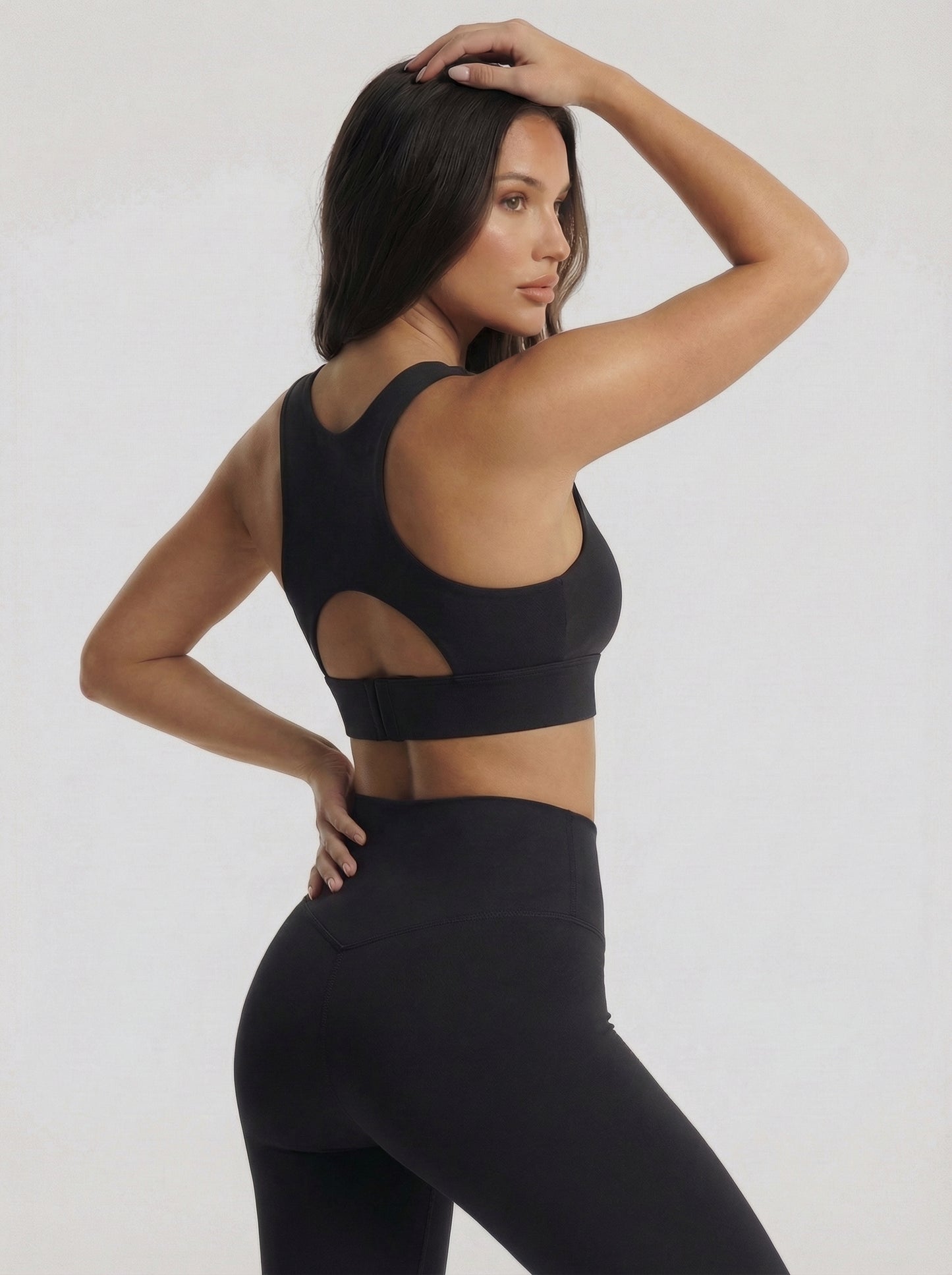 Lolacurve Adjustable Racerback Support Sports Black Bra