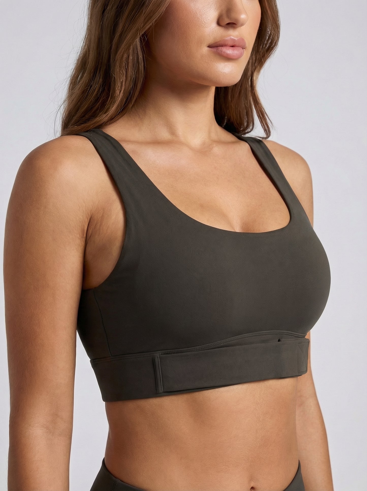 Lolacurve Adjustable Racerback Support Sports Dark Grey Bra