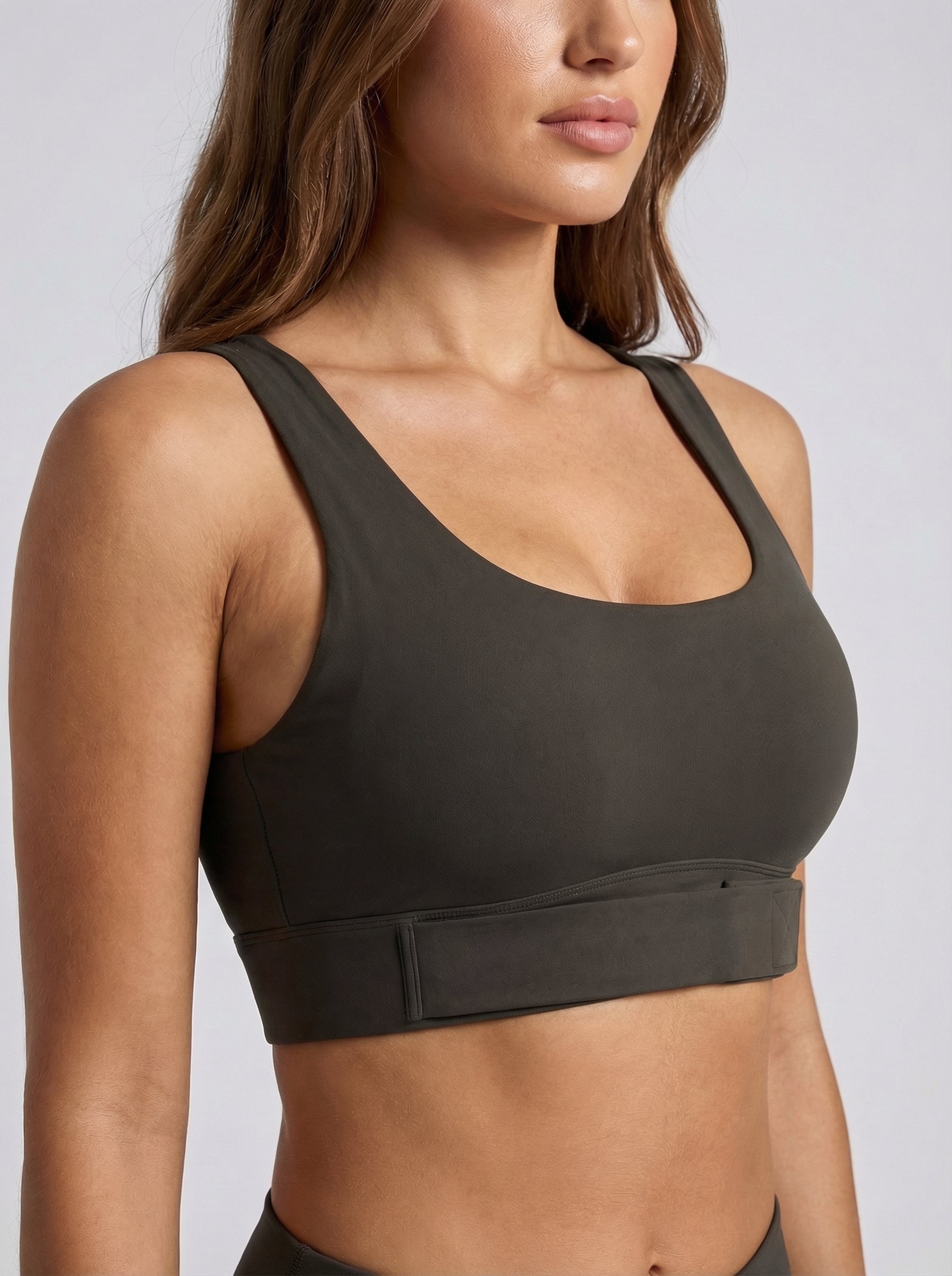 Lolacurve Adjustable Racerback Support Sports Dark Grey Bra