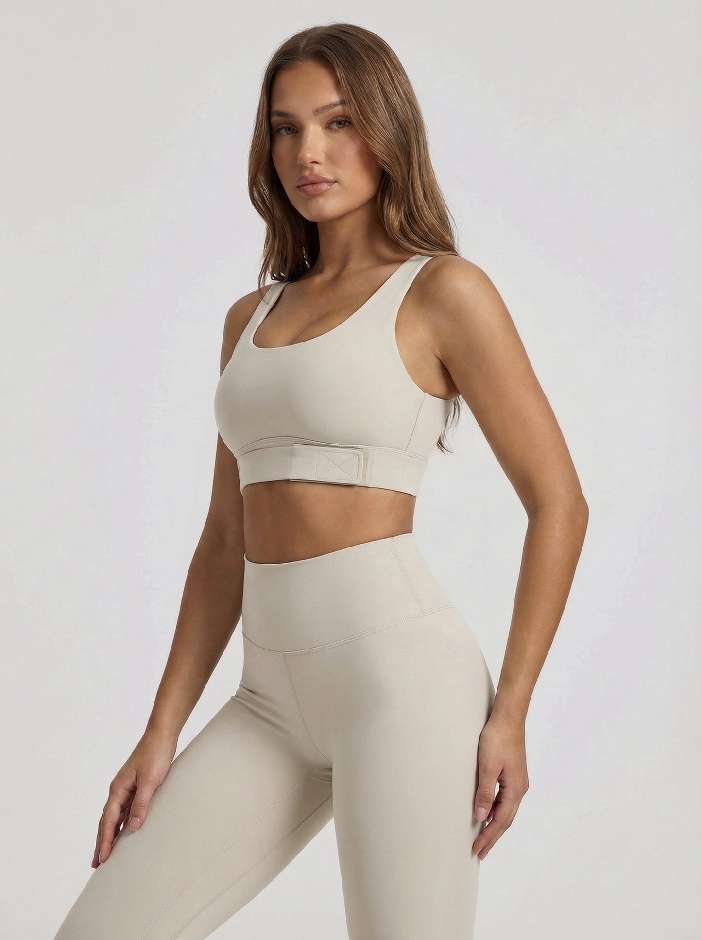 Lolacurve Adjustable Racerback Support Sports Smoky White Bra