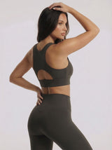 Lolacurve Adjustable Racerback Support Sports Dark Grey Bra