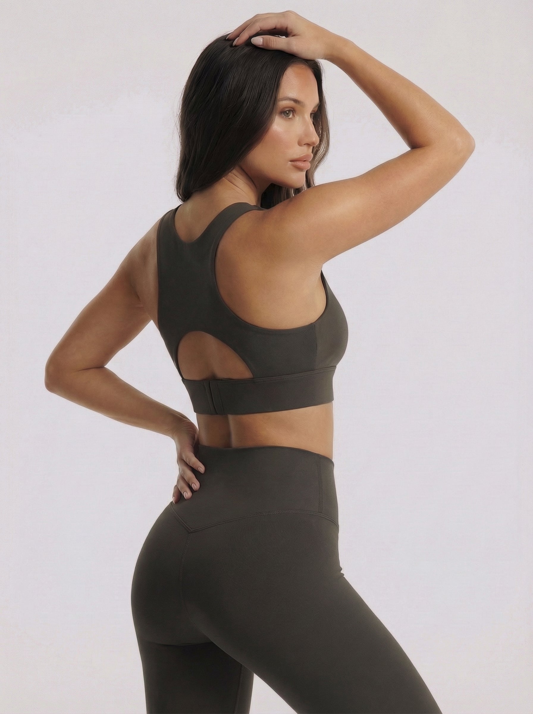 Lolacurve Adjustable Racerback Support Sports Dark Grey Bra