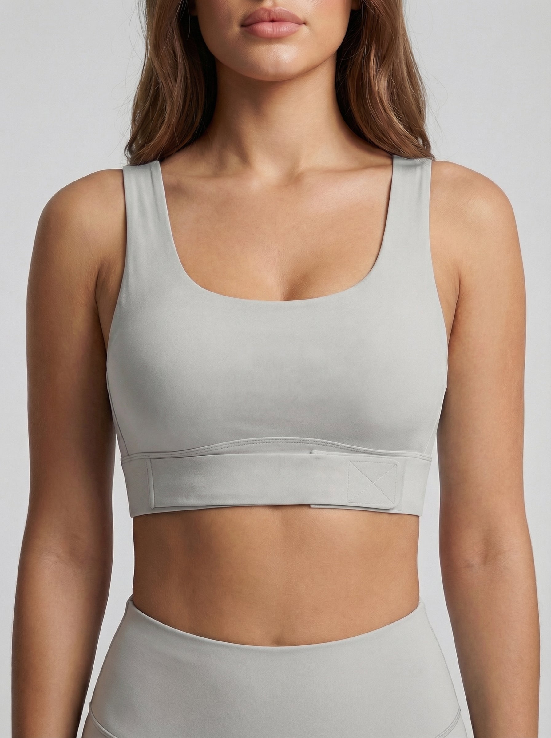 Lolacurve Adjustable Racerback Support Sports Light Grey Bra