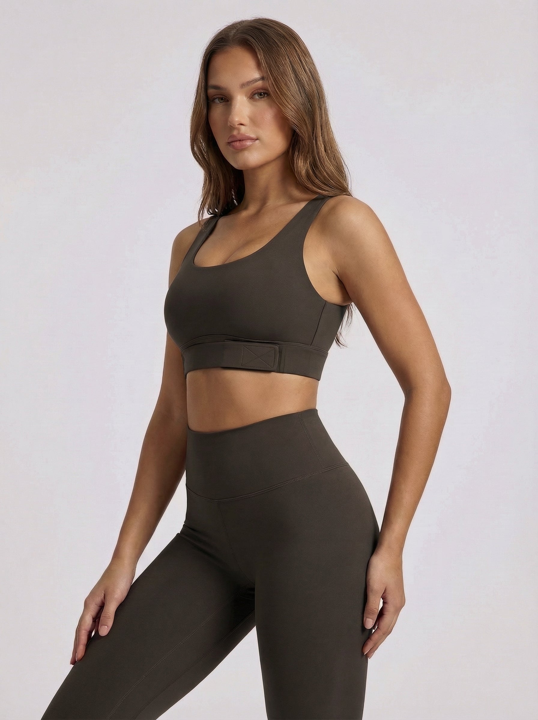 Lolacurve Adjustable Racerback Support Sports Heather Grey Bra