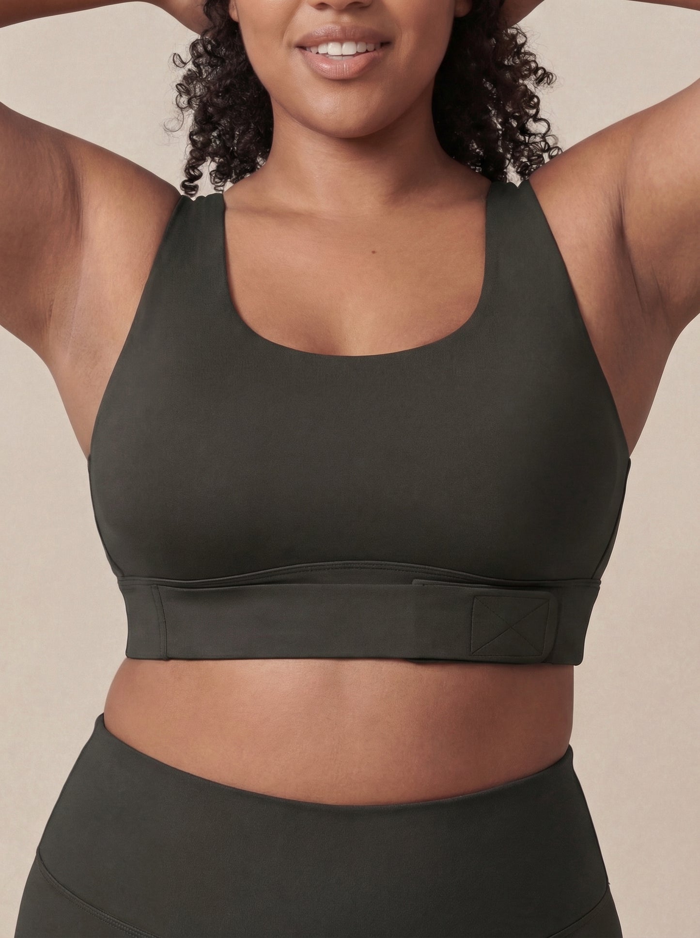 Lolacurve Adjustable Racerback Support Sports Black Plus Size Bra