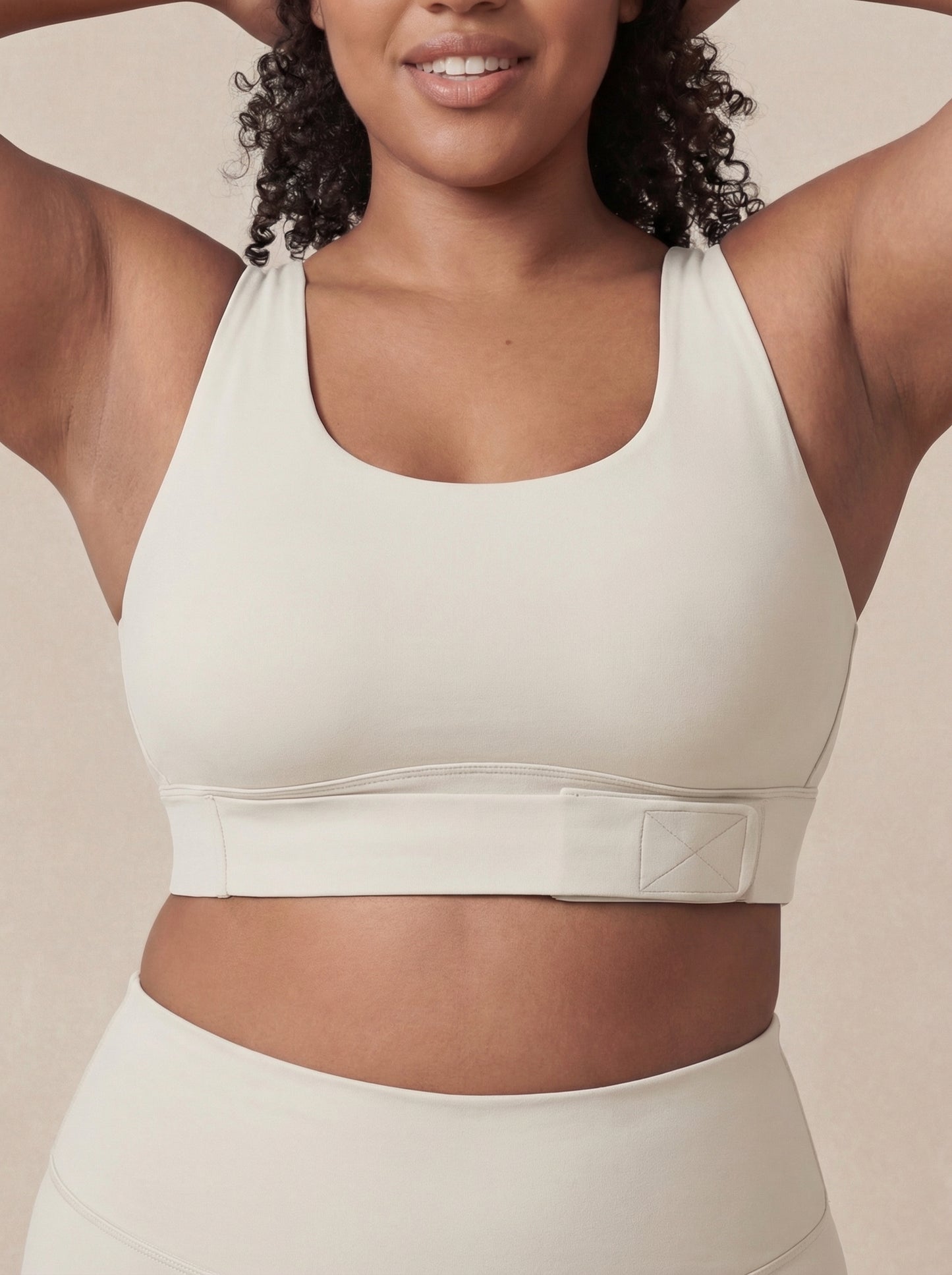 Lolacurve Adjustable Racerback Support Sports Light Gray Plus Size Bra
