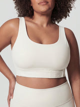 Lolacurve Adjustable Racerback Support Sports White Plus Size Bra