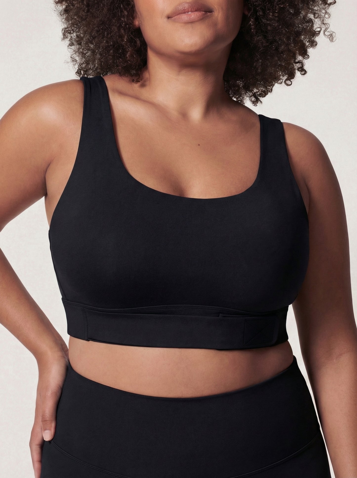 Lolacurve Adjustable Racerback Support Sports Light Gray Plus Size Bra