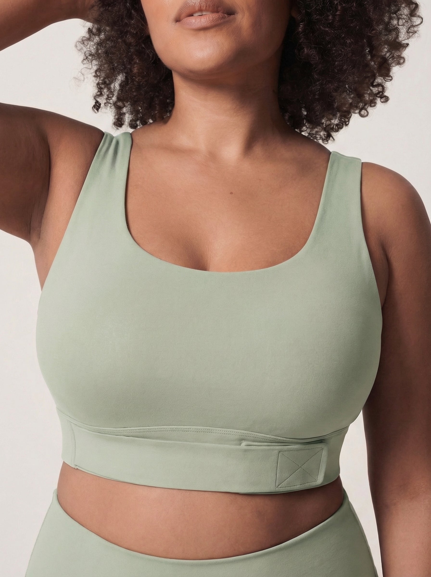 Lolacurve Adjustable Racerback Support Sports White Plus Size Bra