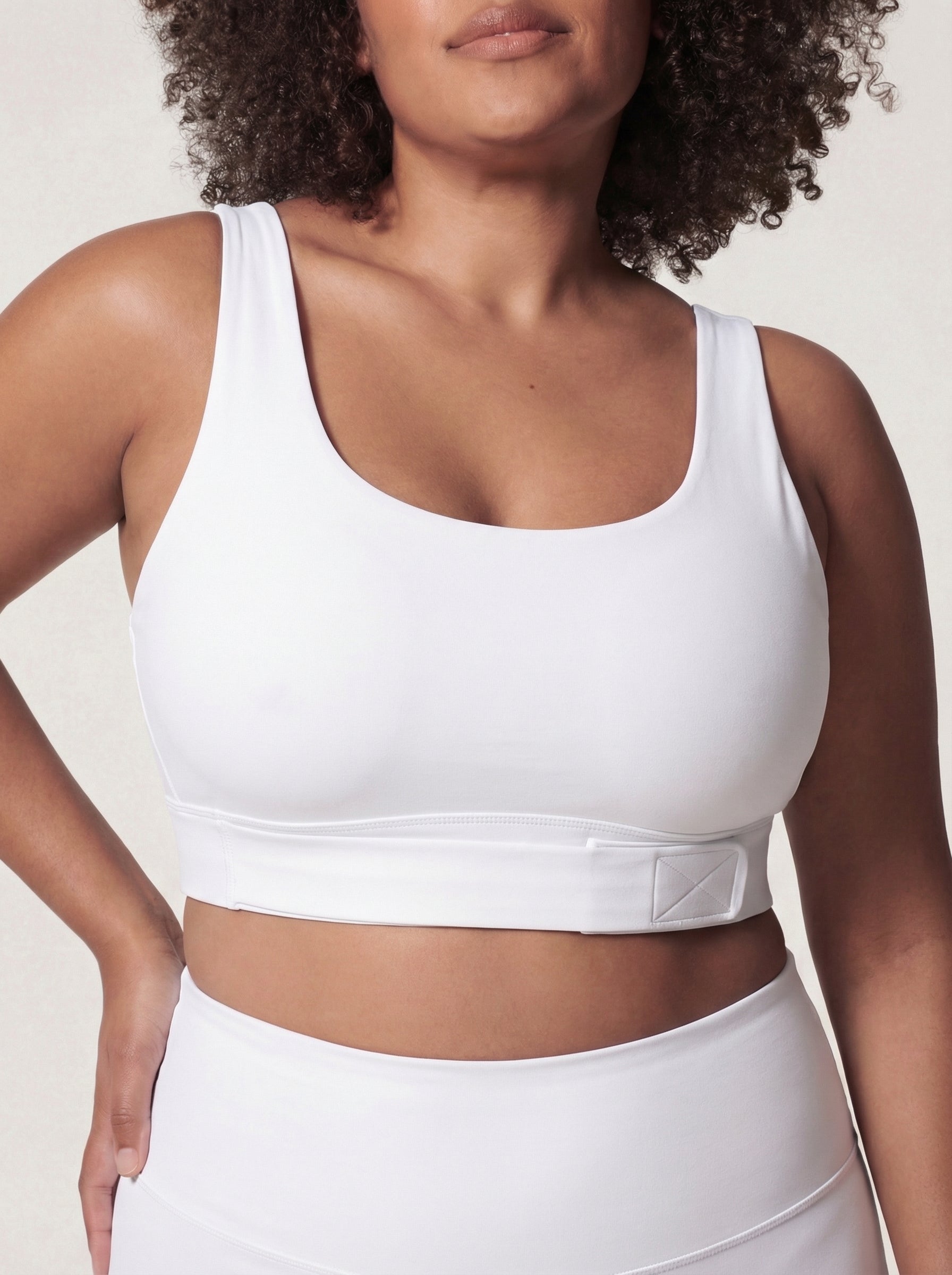 Lolacurve Adjustable Racerback Support Sports Heather Gray Plus Size Bra