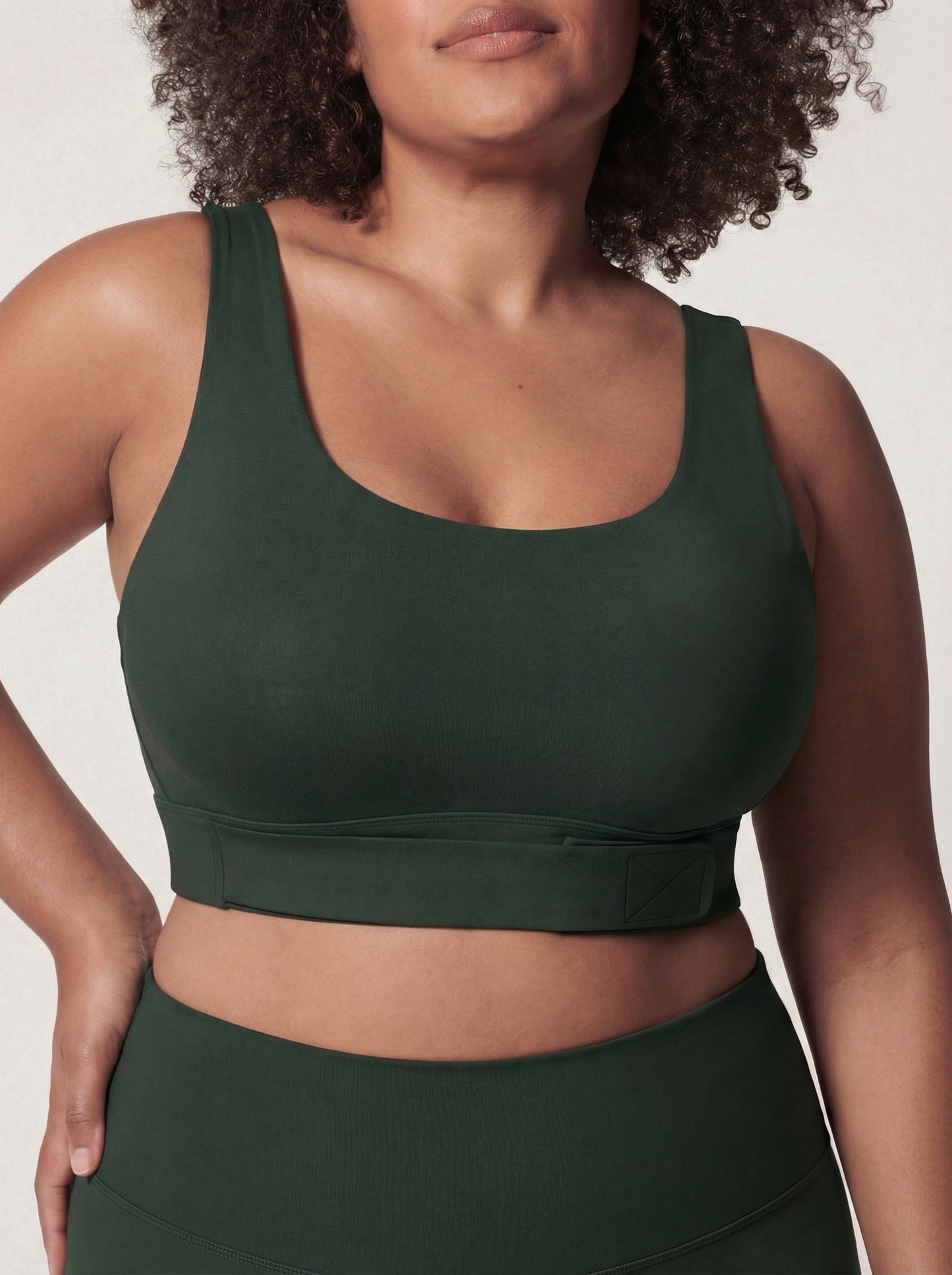 Lolacurve Adjustable Racerback Support Sports Heather Gray Plus Size Bra