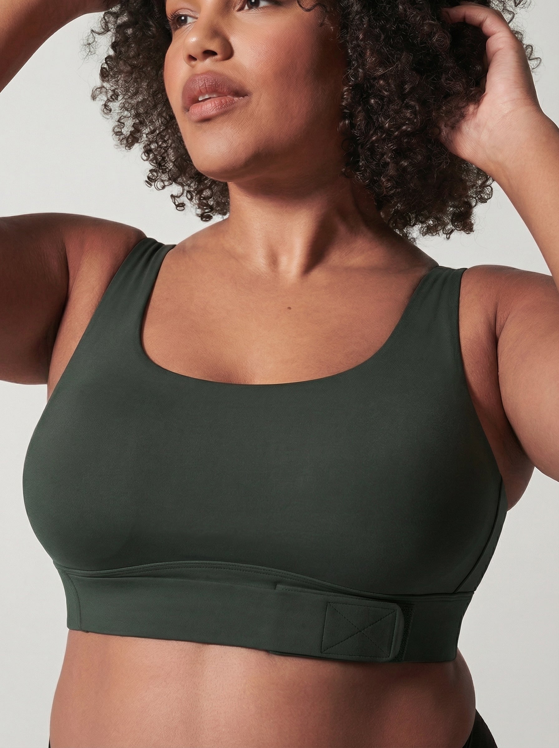 Lolacurve Adjustable Racerback Support Sports Teal Plus Size Bra