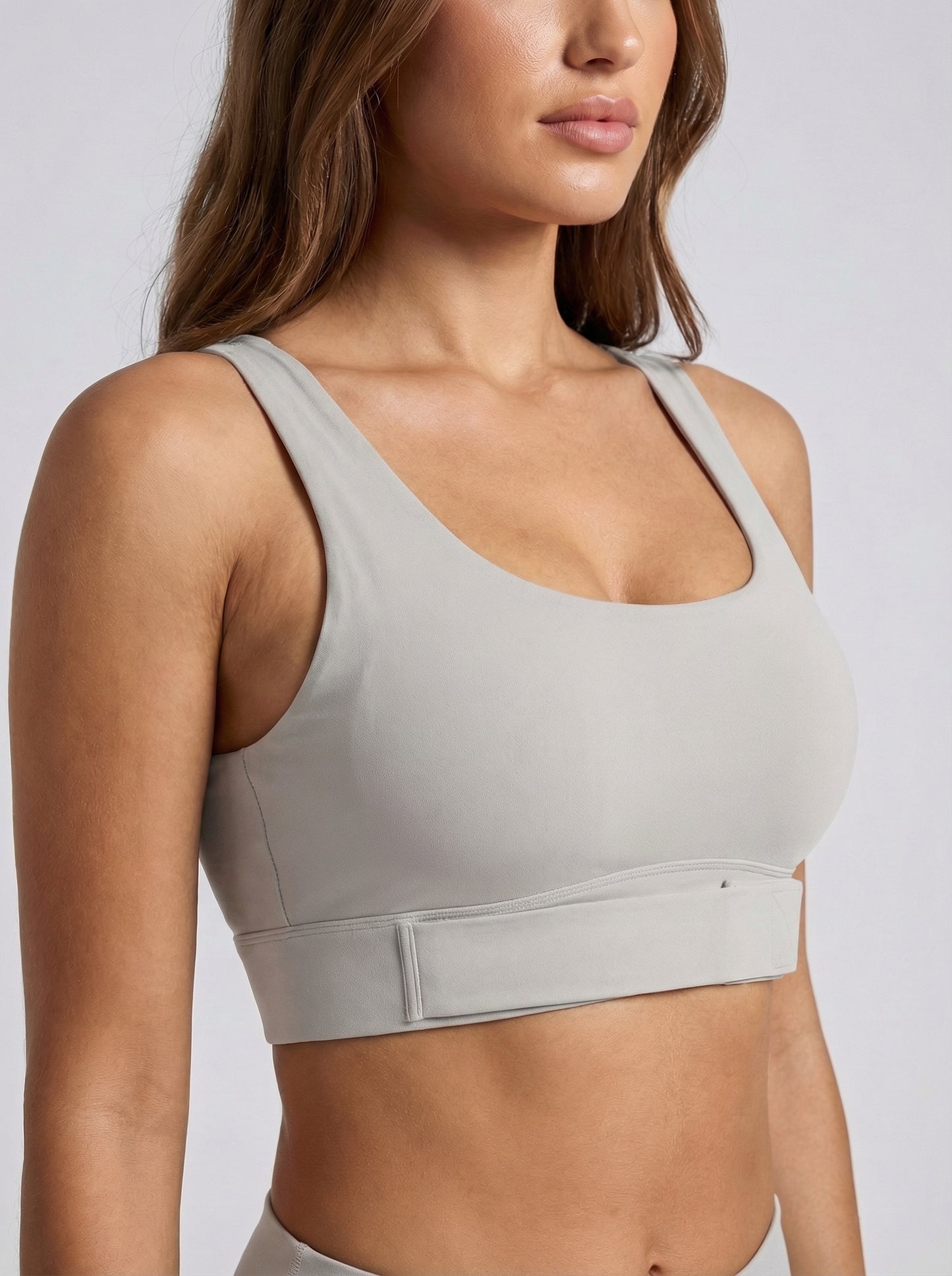 Lolacurve Adjustable Racerback Support Sports Light Grey Bra