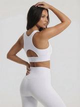 Lolacurve Adjustable Racerback Support Sports White Bra