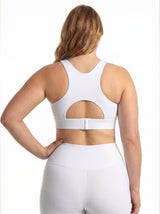 Lolacurve Adjustable Racerback Support Sports White Plus Size Bra