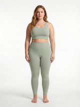 Lolacurve Adjustable Racerback Support Sports Avocado Green Plus Size Bra