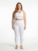Lolacurve Adjustable Racerback Support Sports White Plus Size Bra