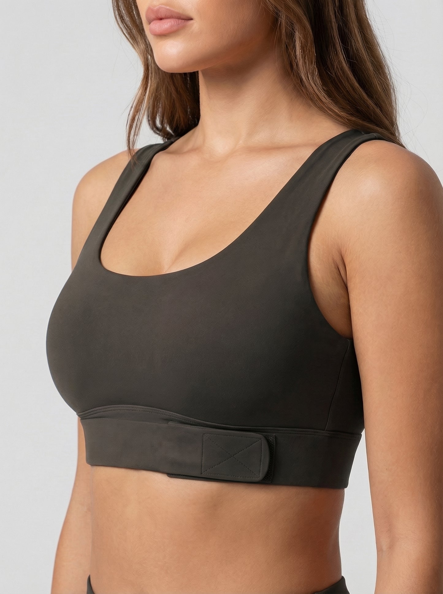 Lolacurve Adjustable Racerback Support Sports Dark Grey Bra