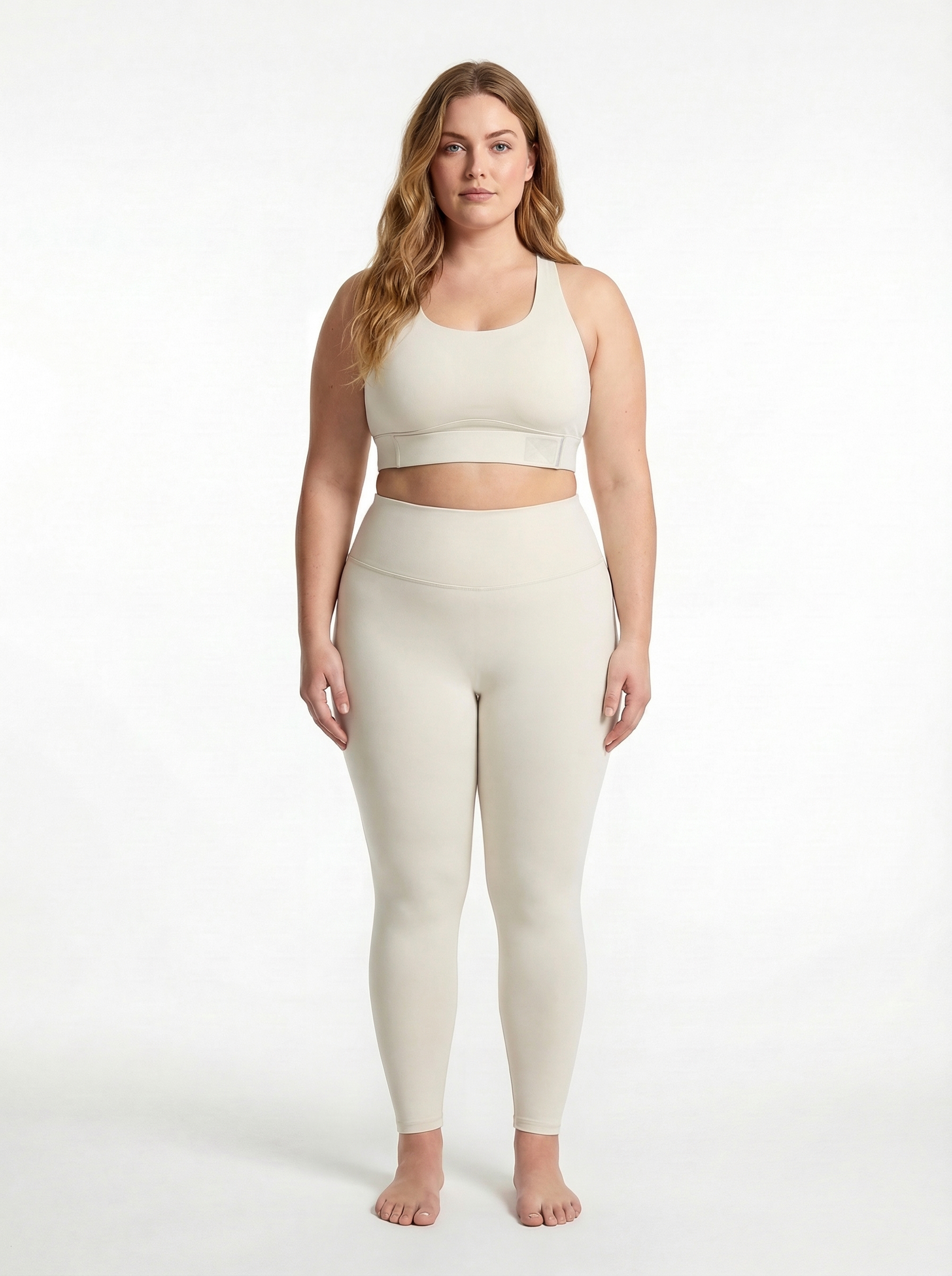 Lolacurve Adjustable Racerback Support Sports Smoky White Plus Size Bra