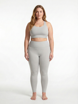 Lolacurve Adjustable Racerback Support Sports Light Gray Plus Size Bra