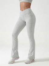 Lolacurve High-Rise Cheeky Teal Flare Leggings