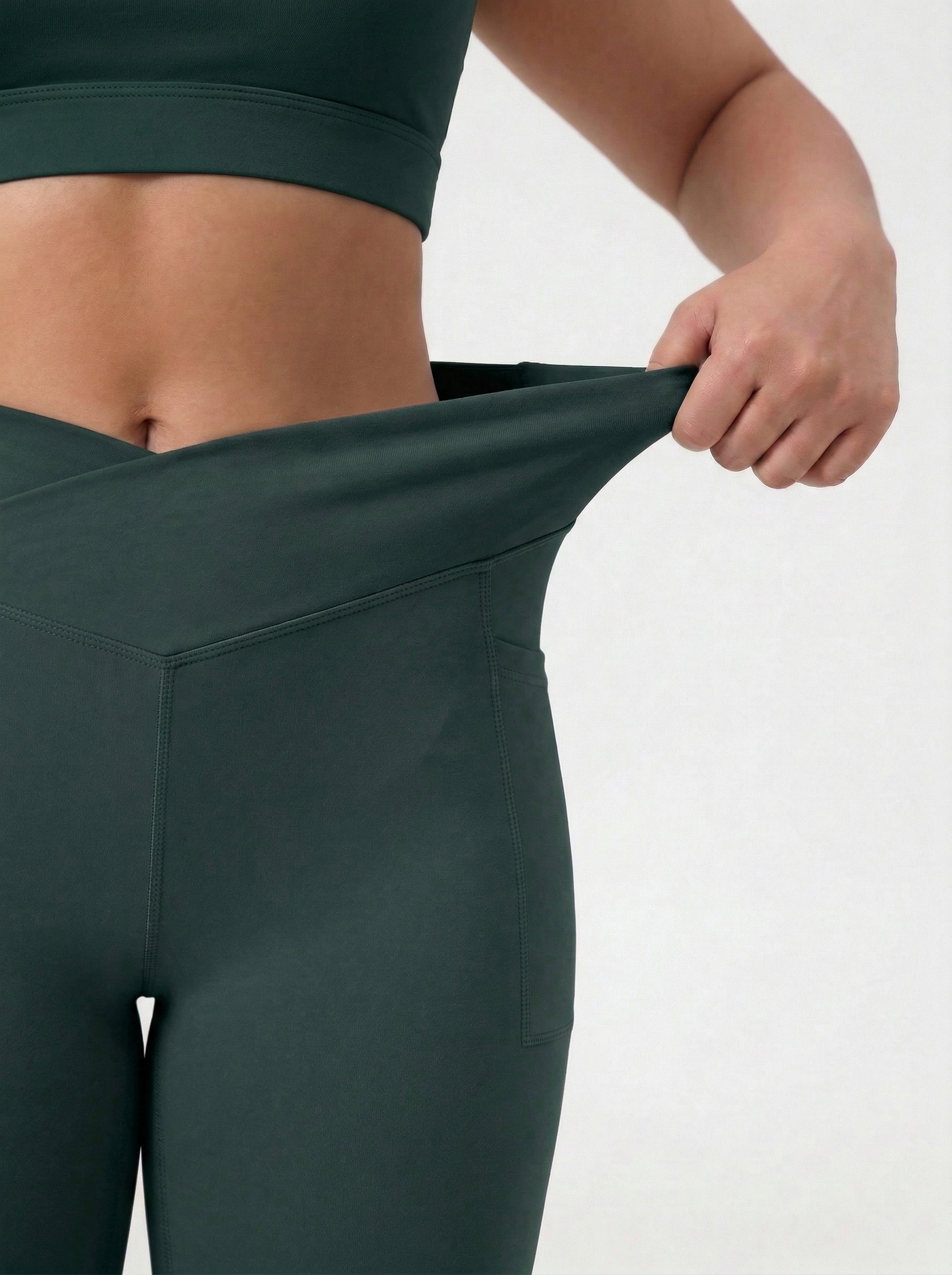 Lolacurve High-Rise Cheeky Plus Size Teal Flare Leggings