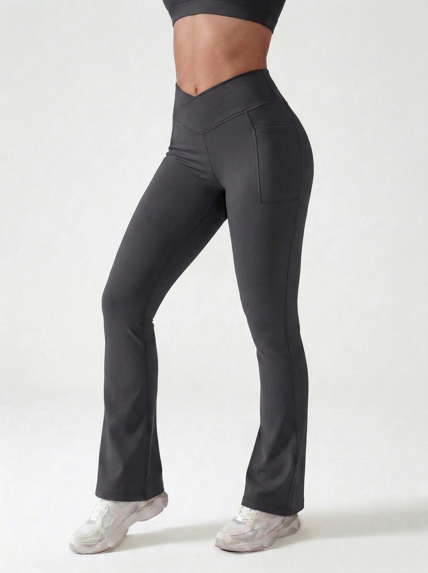 Lolacurve High-Rise Cheeky Teal Flare Leggings