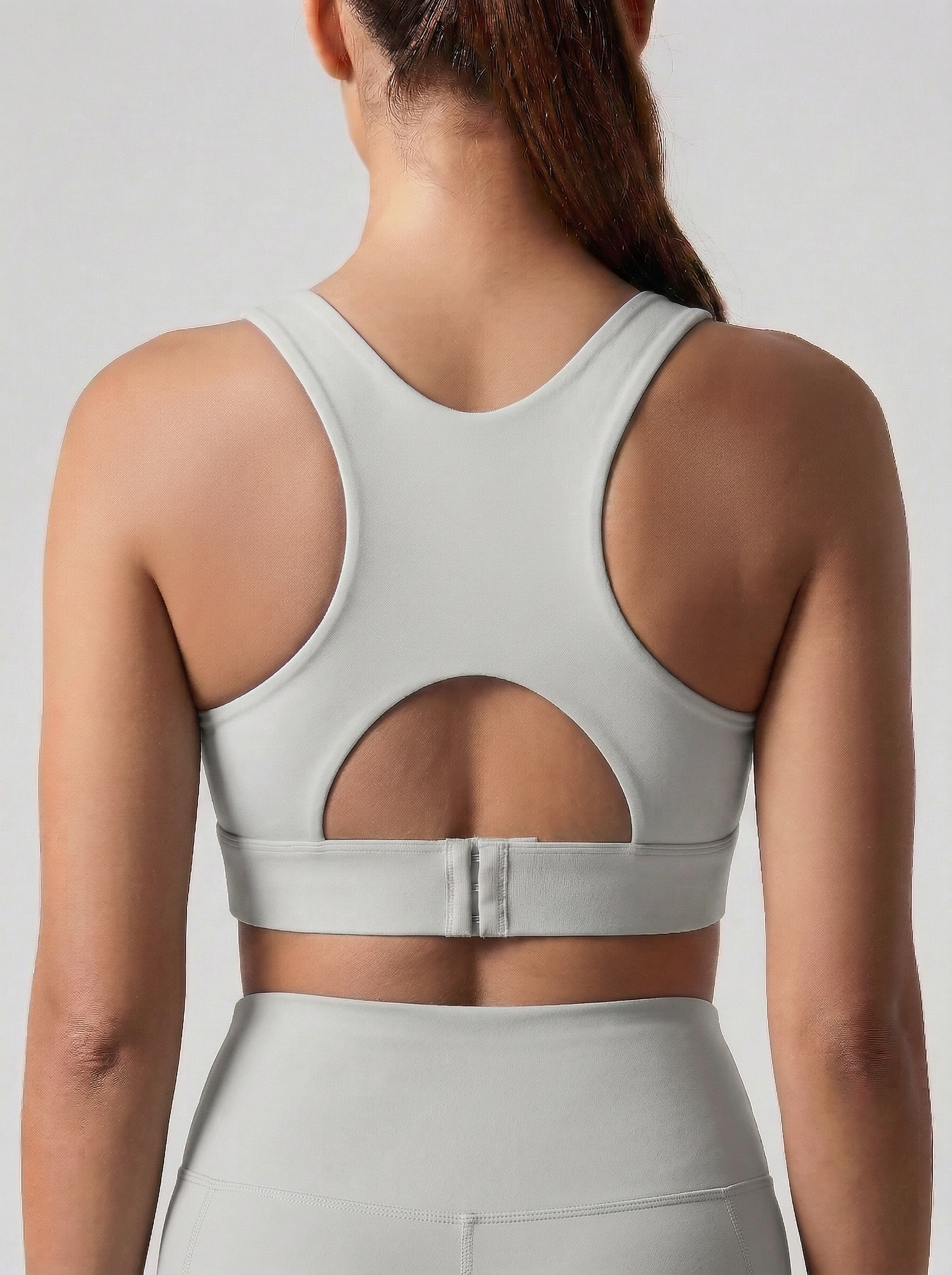 Lolacurve Adjustable Racerback Support Sports Light Grey Bra