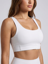 Lolacurve Adjustable Racerback Support Sports White Bra