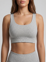 Lolacurve Adjustable Racerback Support Sports Heather Grey Bra