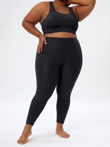 Lolacurve High-Rise Cheeky Plus Size Smoky White Leggings