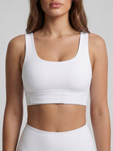 Lolacurve Adjustable Racerback Support Sports White Bra