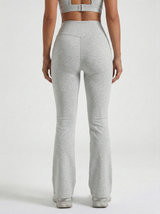 Lolacurve High-Rise Cheeky Heather Grey Flare Leggings