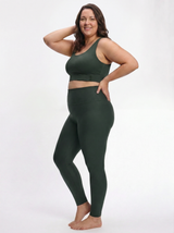 Lolacurve High-Rise Cheeky  Plus Size Teal Leggings