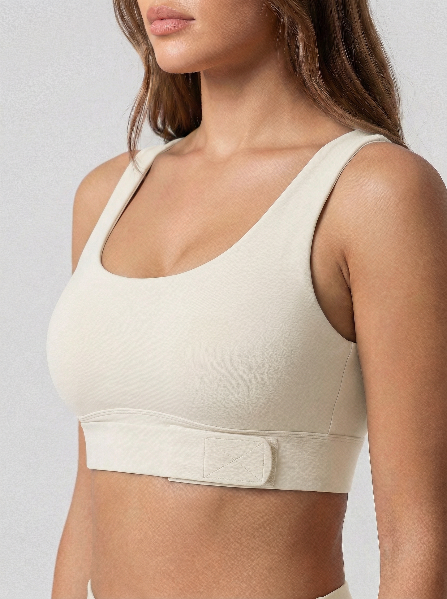 Lolacurve Adjustable Racerback Support Sports Smoky White Bra