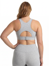 Lolacurve Adjustable Racerback Support Sports Heather Gray Plus Size Bra