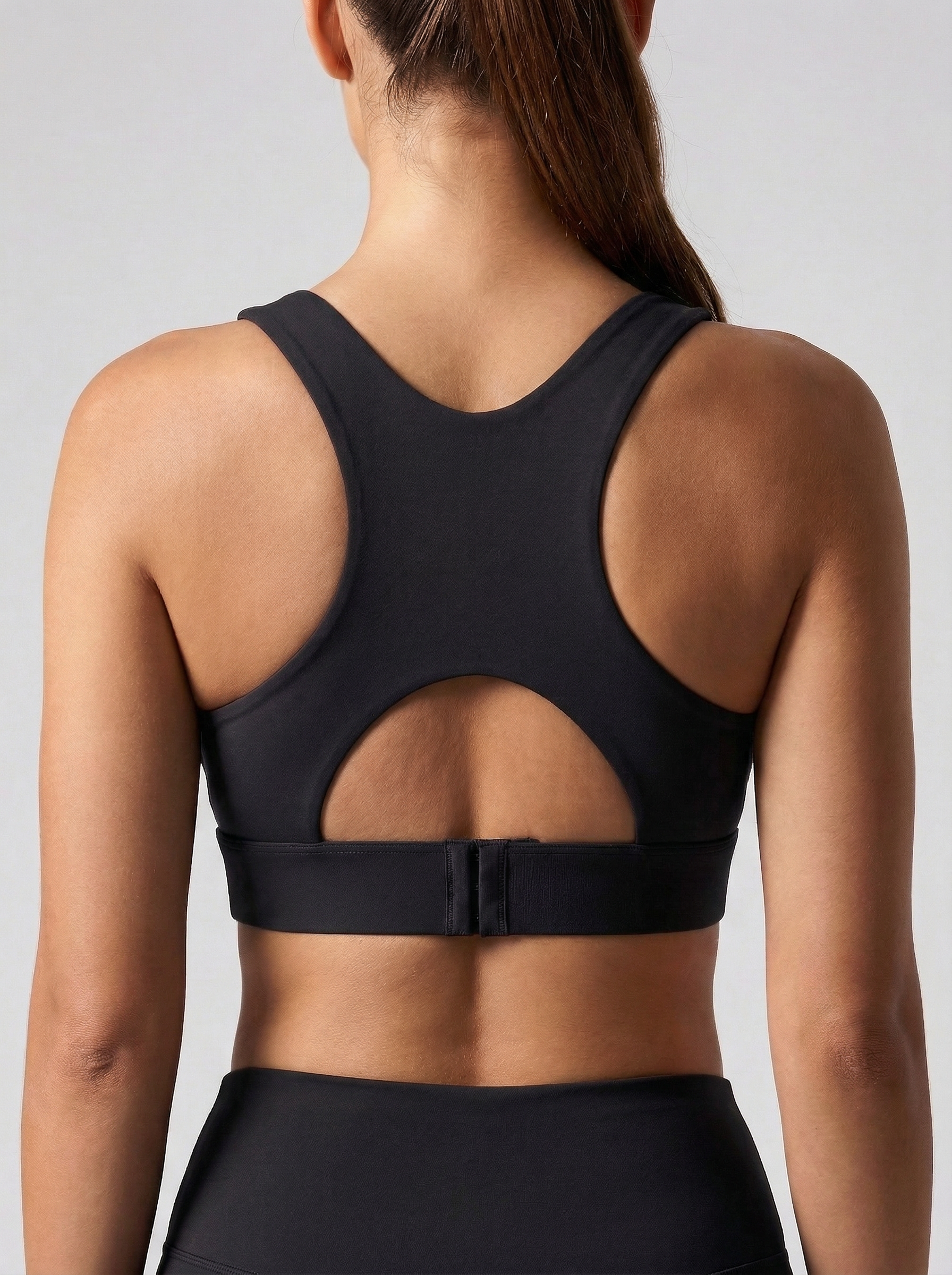 Lolacurve Adjustable Racerback Support Sports Black Bra