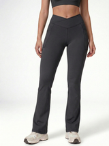 Lolacurve High-Rise Cheeky Dark Gray Flare Leggings
